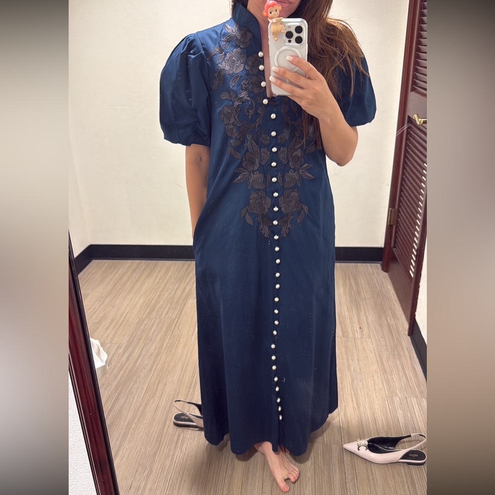 Mestiza New York  Elliana Cotton Poplin Mandarin collar